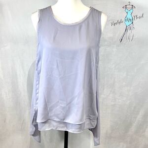 Simply Vera Wang light lavender purple double layer chiffon tank top size medium